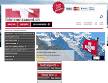 Tablet Screenshot of fahnendiscount.ch